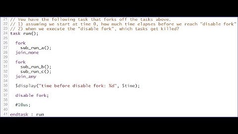 SystemVerilog Interview Question 3A -- Forks and Threads