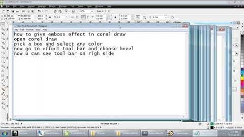 COREL TUTORIAL-EMBOSS EFFECT IN COREL