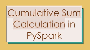 Cumulative Sum Calculation in PySpark
