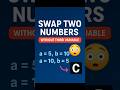 🔄 Swap Two Numbers Without Using Third Variable | C Programming Shorts 💻 #TechYaar #coding