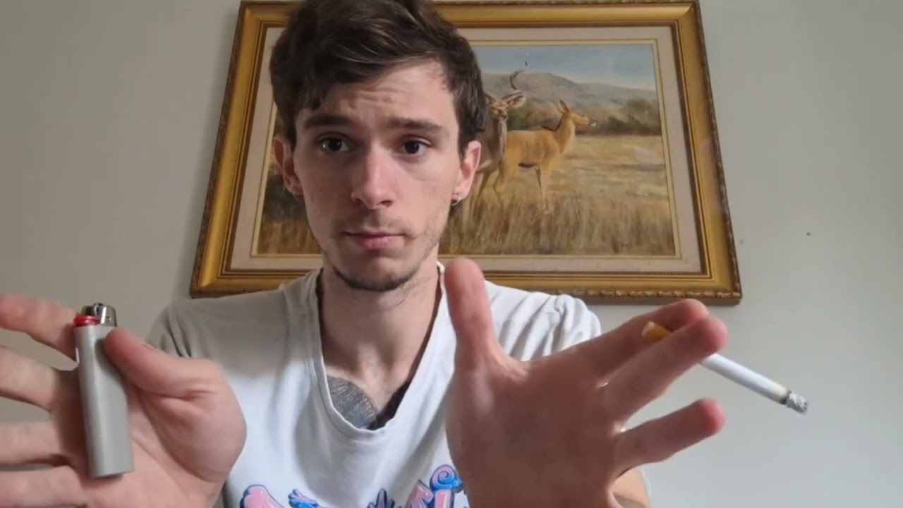 Smoking a Winston and chatting 