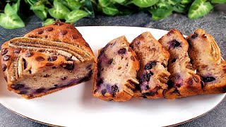 Amazing Blueberry Banana Bread with Dark Chocolate Chips! No oats, no eggs! Amazing Blueberry Banana Bread with Dark Chocolate Chips! No oats, no eggs!