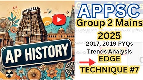 APPSC Group 2 Mains 2025 | AP History Trends Analysis #appsc #group2 #aphistory #appscgroup2 #mains