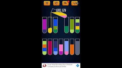 Water Sort Puzzle - Color Liquid Sorting Game Level 979 Solution