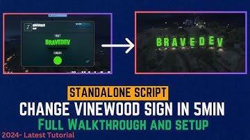 How to change Vinewood Sign in 5min | FiveM | Standalone Script | Free Resource | Exclusive