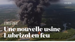 Un incendie impressionnant fait rage dans une usine Lubrizol aux Etats-Unis