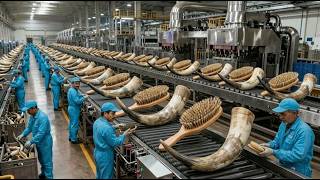 🪮🐄 Inside a Hair Brush Factory | Cow Manufacturing | Factory Frenzy