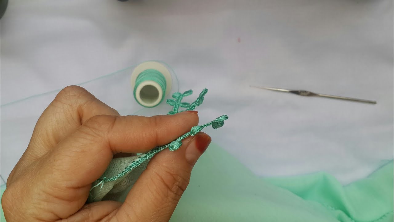 473-😆Hazır oya gibi oldu ip koparmadan tek sıra şıkır şıkır tasarım tığ oyası modelleri yapımı