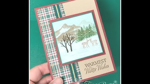 How to make a winter scene with the Snow Front stamp set