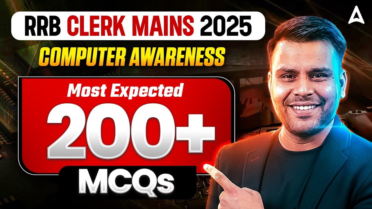 RRB Clerk Mains 2025 | Computer Awareness | Most Expected 200+ MCQs | By Vivek Pandey Sir