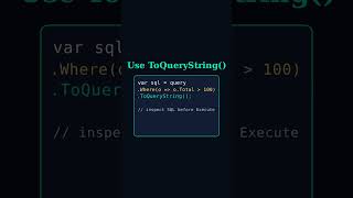 EF Core ToQueryString Fix Before You Ship #Shorts