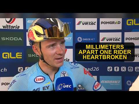 Video Evenepoel vs Ciccone: European Road Race Photo Finish