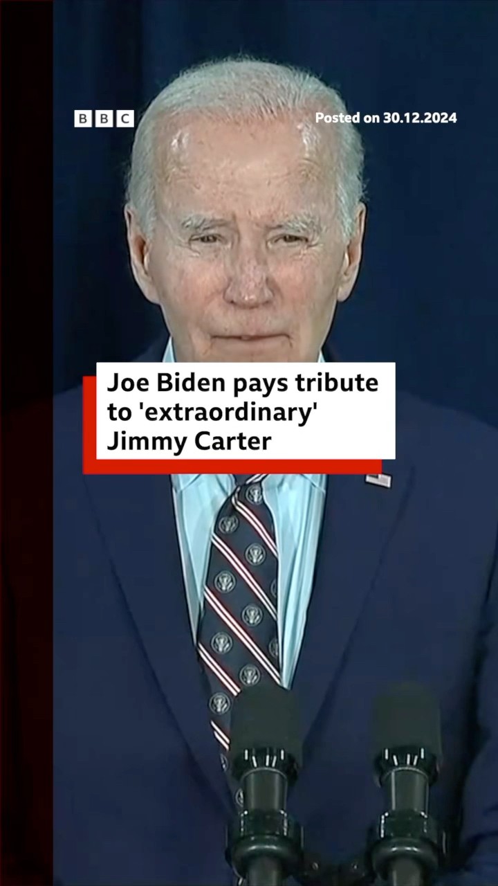 Former US President Jimmy Carter has died aged 100. #JimmyCarter #JoeBiden #BBCNews