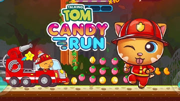 Talking Tom Candy Run Android Gameplay Part-4 - Fireman Ginger