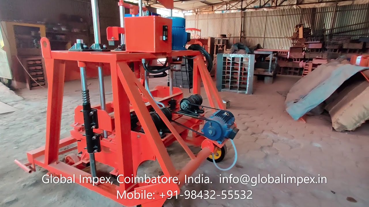 Global 1060G triple vibrator Concrete Block Machine