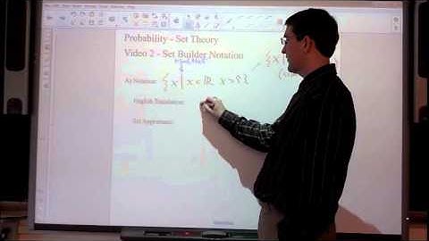 Honors Unit 12 - Probability - Set Theory Video 2 - Set Builder Notation