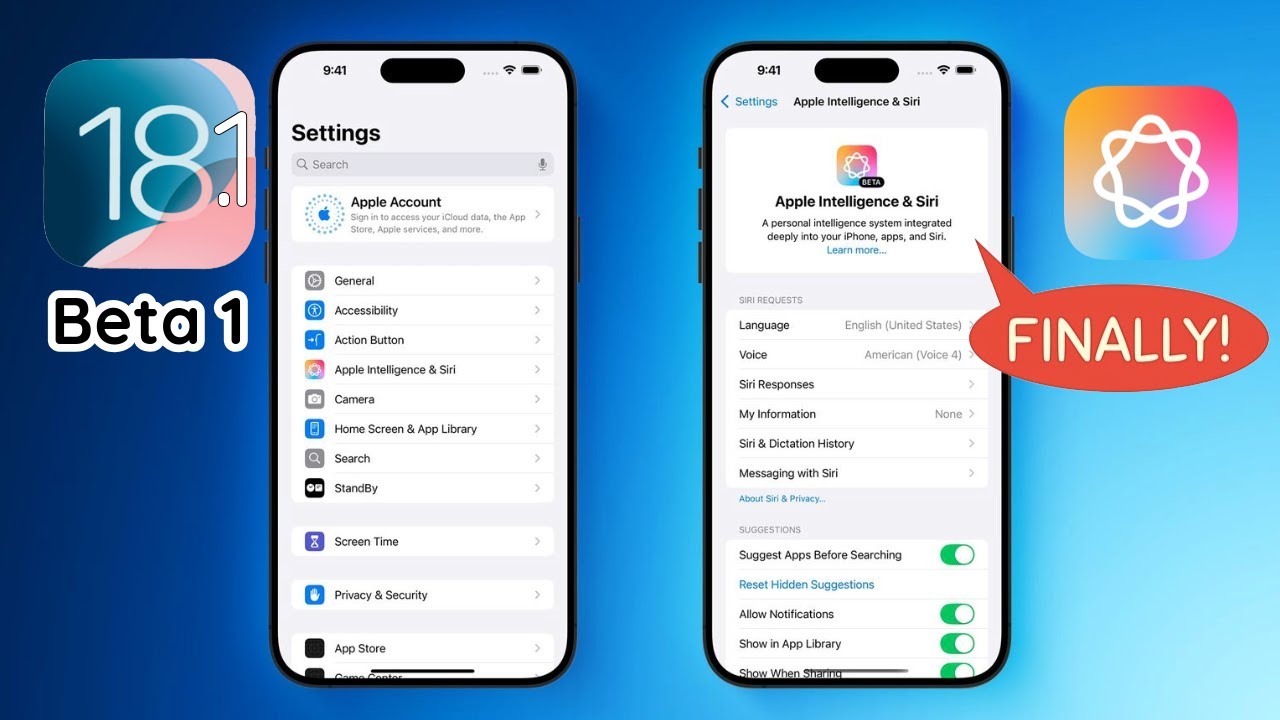 iOS 18.1 Beta 1 Is OUT- Apple Intelligence is Here, Sort Of! - YouTube