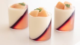 Peach Panna Cotta ｜ HidaMari Cooking