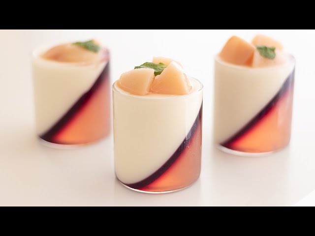 桃のパンナコッタの作り方 Peach Panna Cotta｜HidaMari Cooking