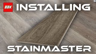 Installing STAINMASTER Washed Oak Locking Luxury Floor and Review  Bathroom Floor