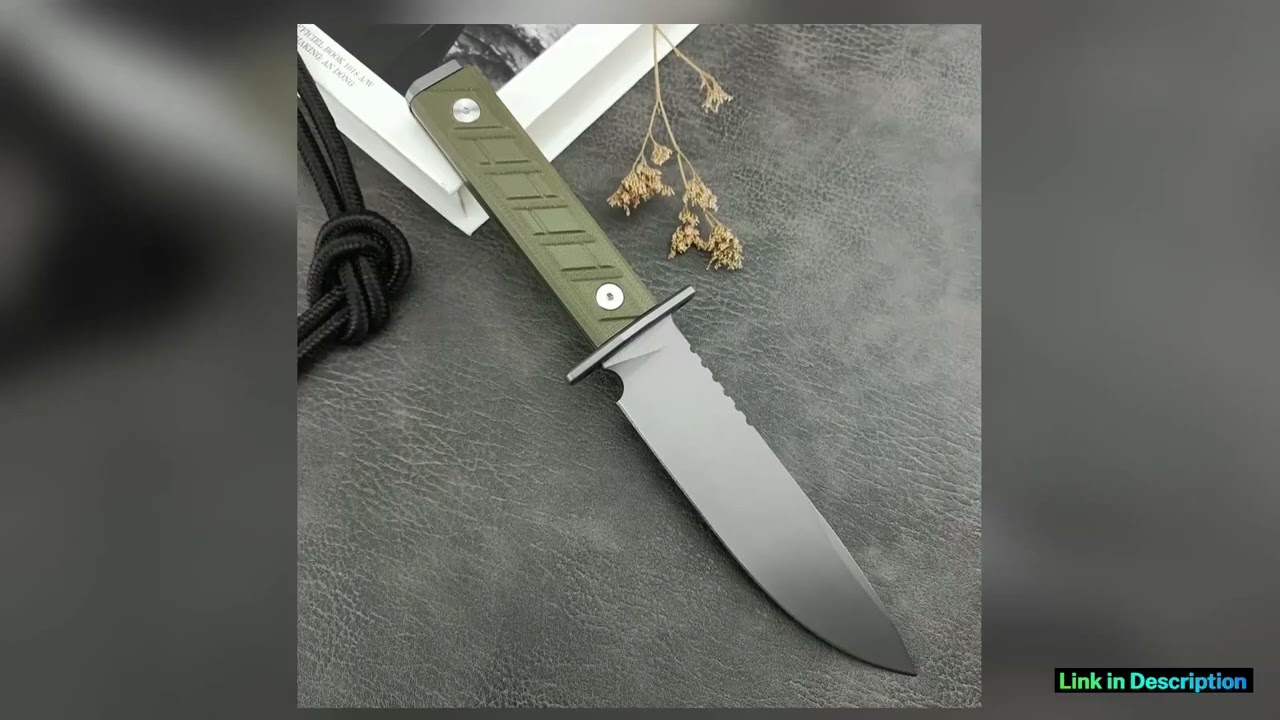 0006 Straight Knife G10 Handle D2 Blade High Hardness Cutting Multifunctional Knife for Outdoor
