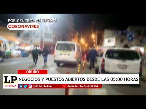 Negocios y puestos abiertos desde las 05:00 horas en Oruro