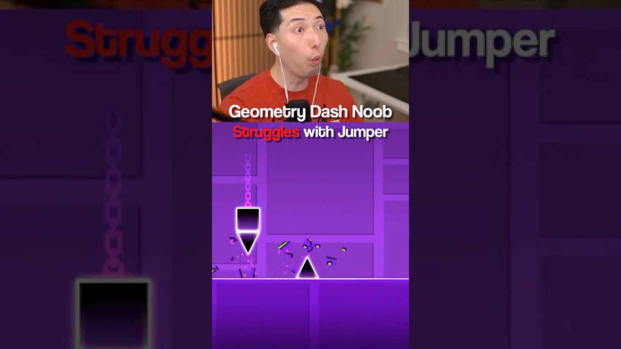 Geometry Dash Noob STRUGGLES with Jumper 😂