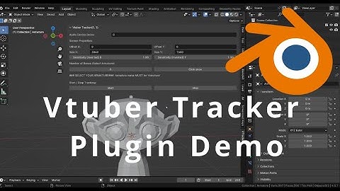 [Blender] Vtuber Tracker Plugin Demo (Track mouse to any bone)