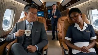 A TIRED CLEANER BOARDS THE WRONG JET — THE BILLIONAIRE HUMILIATES HER WITHOUT KNOWING HER TRUE 