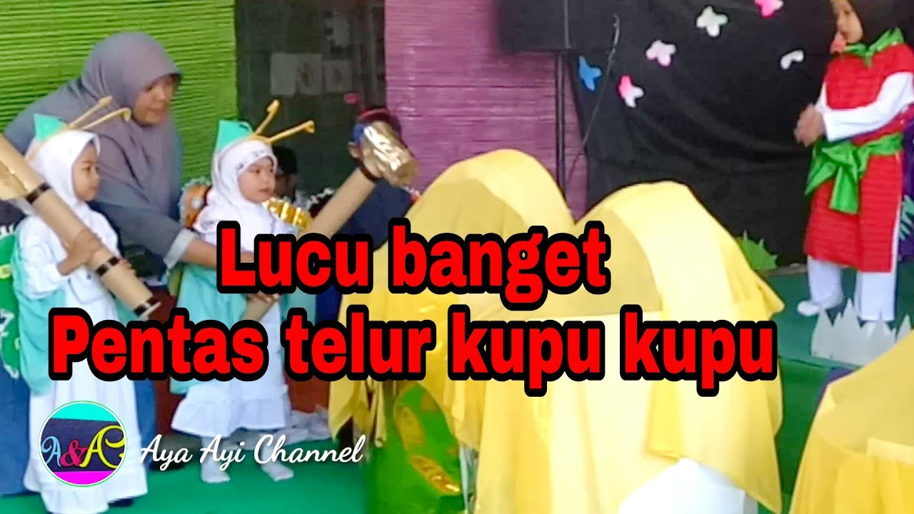 Lucu Banget Pentas Telur Kupu Kupu Menetas Di Tk Part3 YouTube