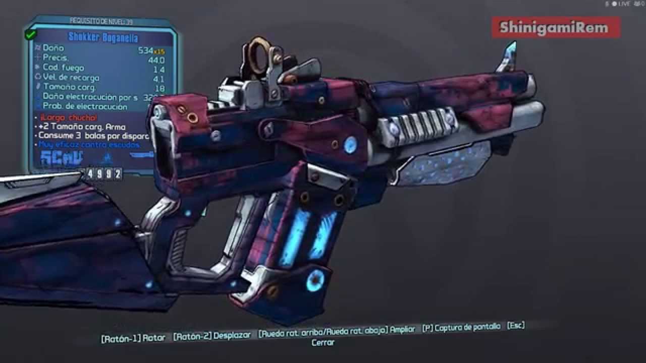Boganella | Guía Armas Únicas | Borderlands The Pre-Sequel - YouTube