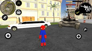 Spider Stickman Rope Hero vice town Crime #6 Android Gameplay screenshot 4