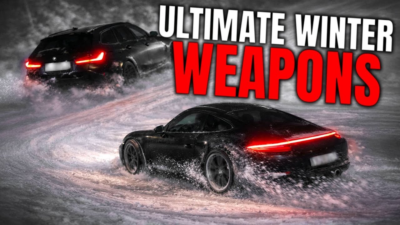INSANE & ILLEGAL SNOW DRIFTING IN SWEDEN! - BMW vs Porsche?