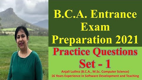 BCA Entrance Exam Preparation 2021 / Practice MCQs Set - 1/ #bca #ipu #cet #bca2021 #anjaliluthra