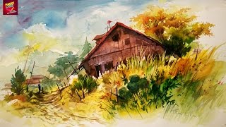 watercolor paintings easy landscape landscapes painting simple paint strokes beginners watercolour water drawings watercolors paintingvalley visit getdrawings begi