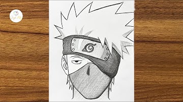 Easy Anime Drawing || How to Draw Kakashi Hatake || Naruto Drawing Tutorial for beginners
