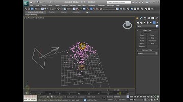 3DSMax2012 - Particles - Gravity and Wind