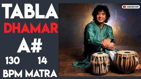 Dhamar Tabla Loop For Riyaz | A# Scale| 130 Bpm|14 Matra | #muzzico