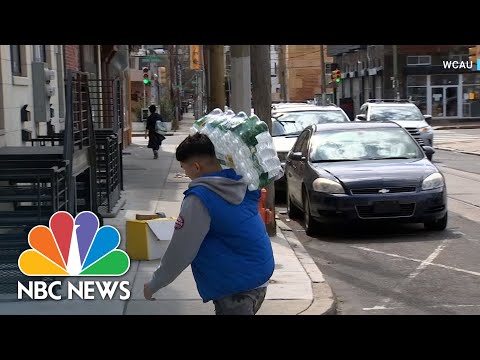 Residents continue to buy bottled water after chemical spill in Delaware River.