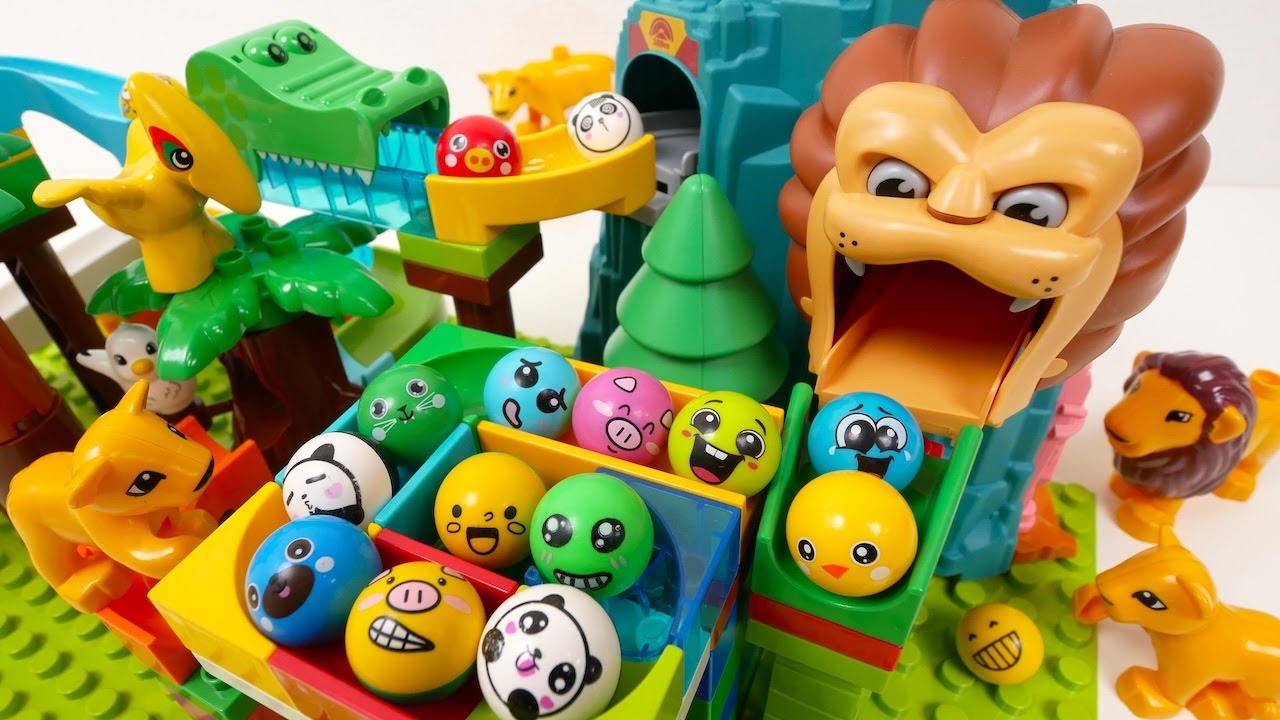 Satisfying Building Blocks Marble Run Lion Mountain and Lion
