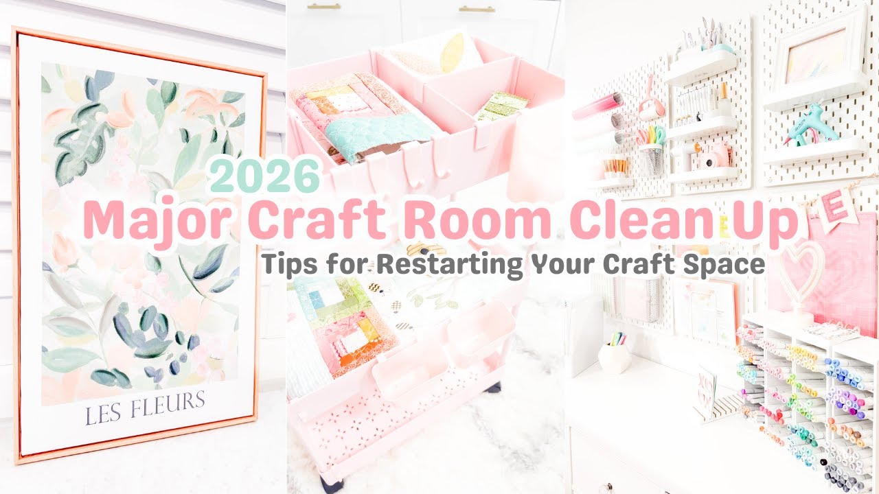 Let's Clean My Craft Room! | Tips for Restarting Your Craft Space | 2026 Craft Room Clean Up