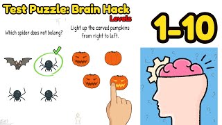 Test Puzzle: Brain Hack All Level 1 - 10 Gameplay Walkthrough
