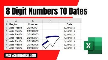 How to Convert 8 Digit Numbers to Dates In Excel