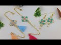 Squarey Bracelet &amp; Earrings making. Kare bileklik &amp; Küpe yapımı. Colorful bracelet-Earring #tutorial