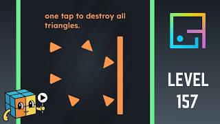 Game is Hard Level 157 Walkthrough Solution - One tap to destroy all triangles. screenshot 5