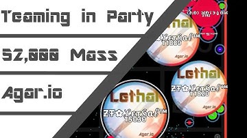 AGAR.IO - Teaming in Party Mode - 52,000 Mass