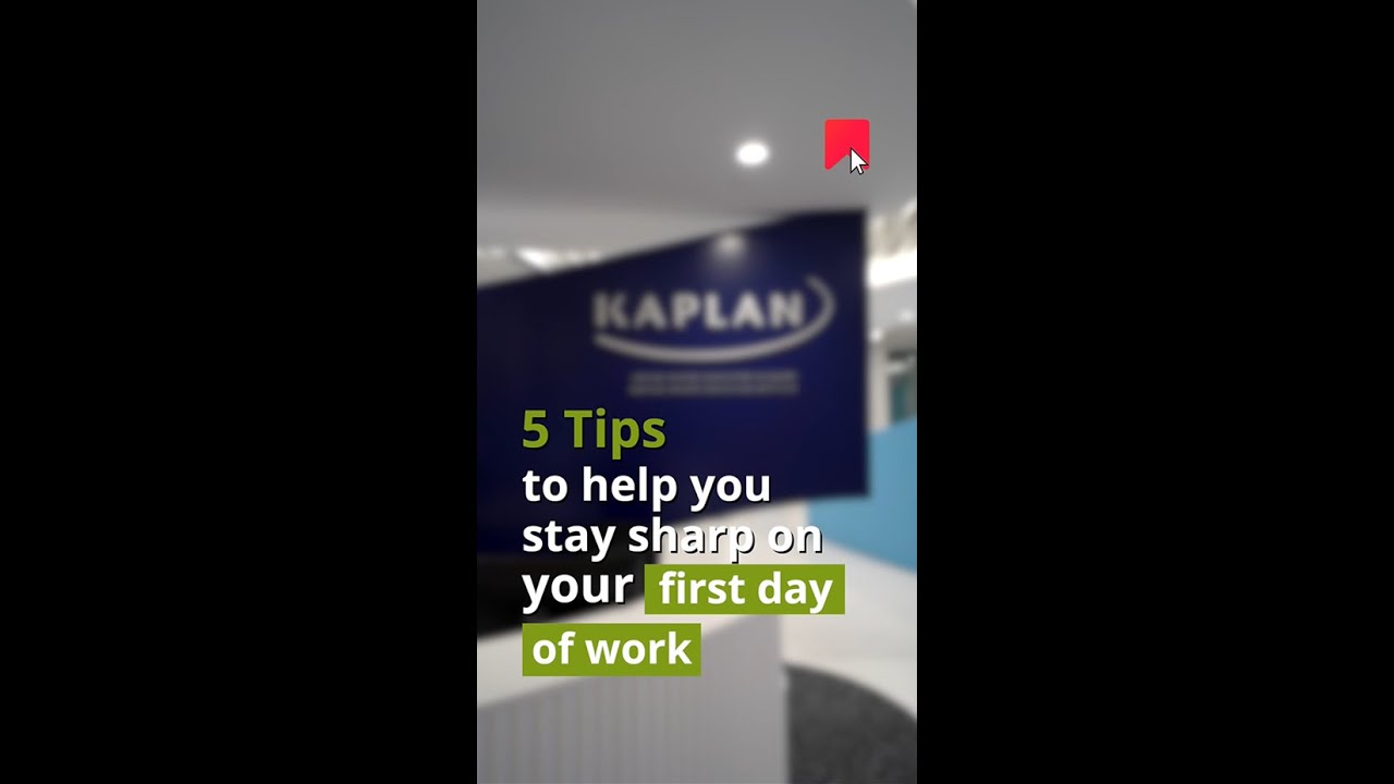 5 tips to help you stay sharp on your first day of work - YouTube