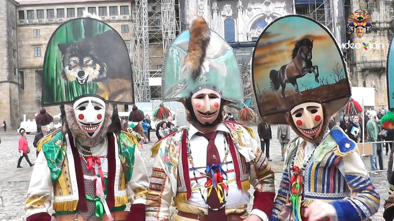 EL CARNAVAL EN GALICIA - Entroido Tradicional - Presentación en Santiago de Compostela.