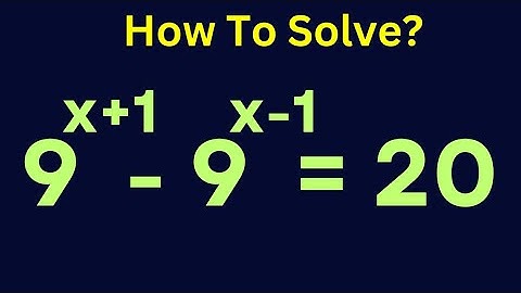 Solving A Nice Exponential Problem | Math Olympiad | How To Solve For "X" In This Problem....