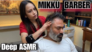 Asmr head massage by MIKKU BARBER 💈Indian barber ! Relax stress n Imsomnia